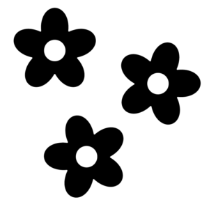 花の白黒イラスト04 無料 かわいいフリー素材 イラストk