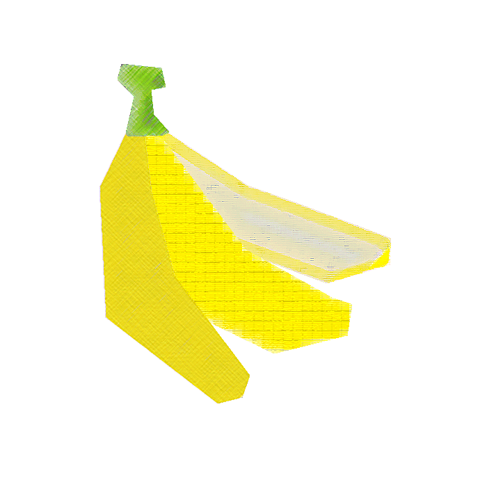 バナナのコラージュ風イラスト 無料 かわいいフリー素材 イラストk