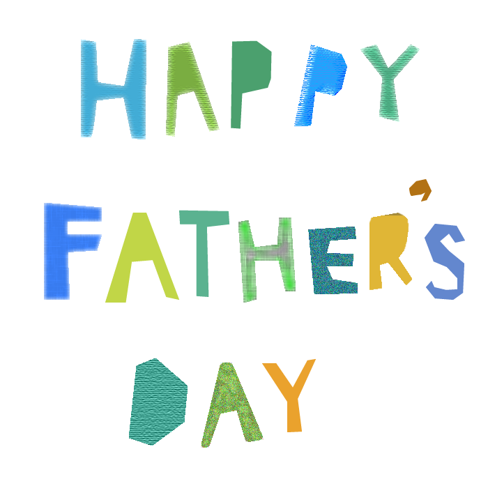 Happy Father S Dayのコラージュ風文字イラスト 無料 かわいいフリー素材 イラストk