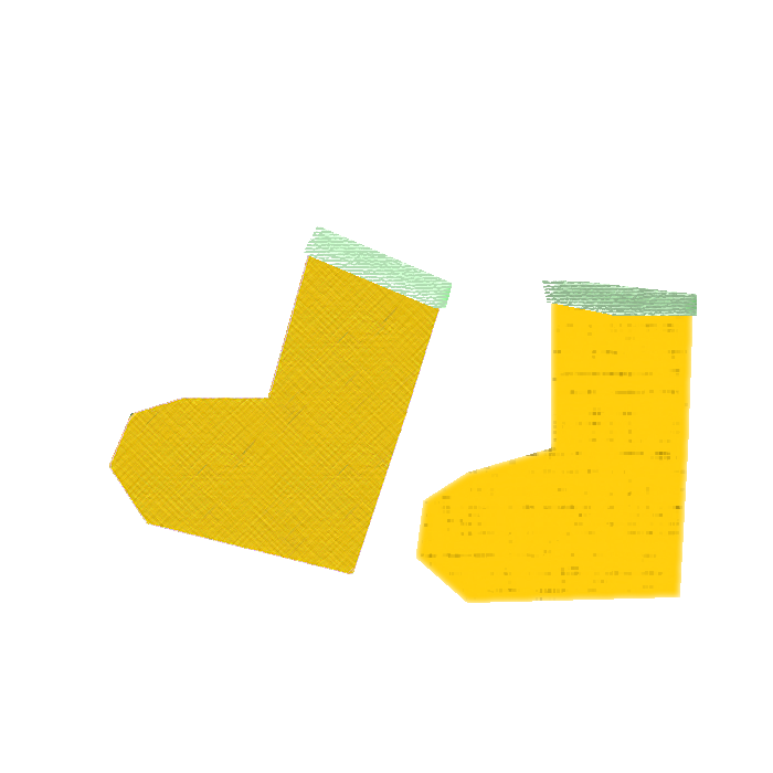 長靴 黄色 のコラージュ風イラスト 無料 かわいいフリー素材 イラストk