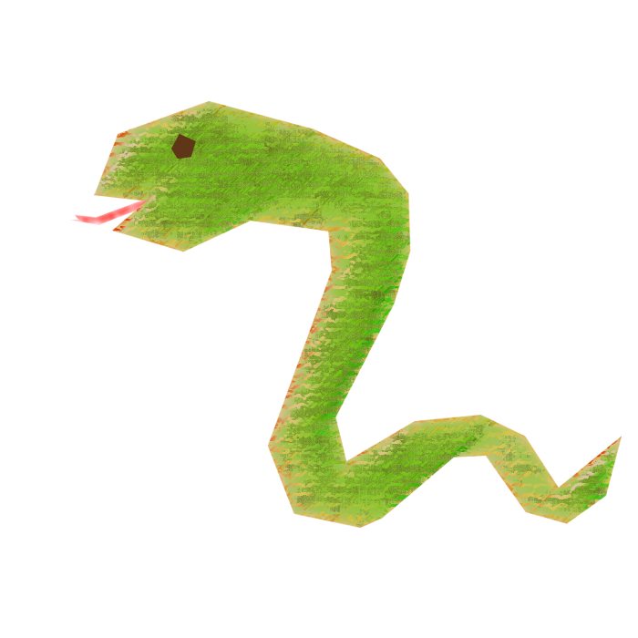 蛇のコラージュ風イラスト 無料 イラストk