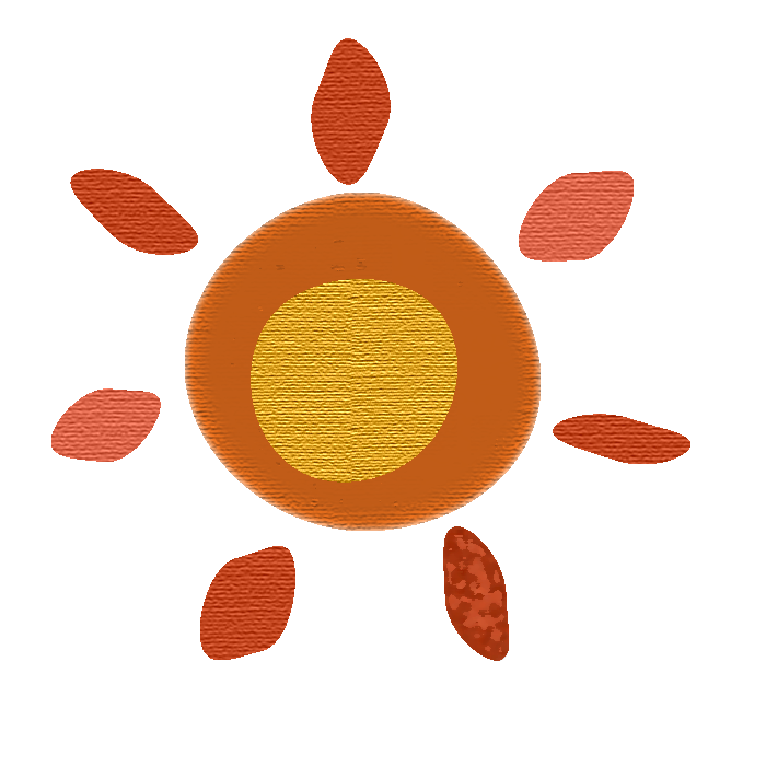 太陽のコラージュ風イラスト02 無料 イラストk