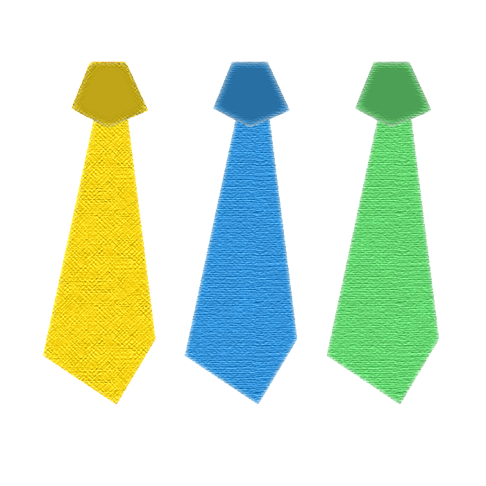 ネクタイ 黄色 青 緑 のコラージュ風イラスト 無料 イラストk