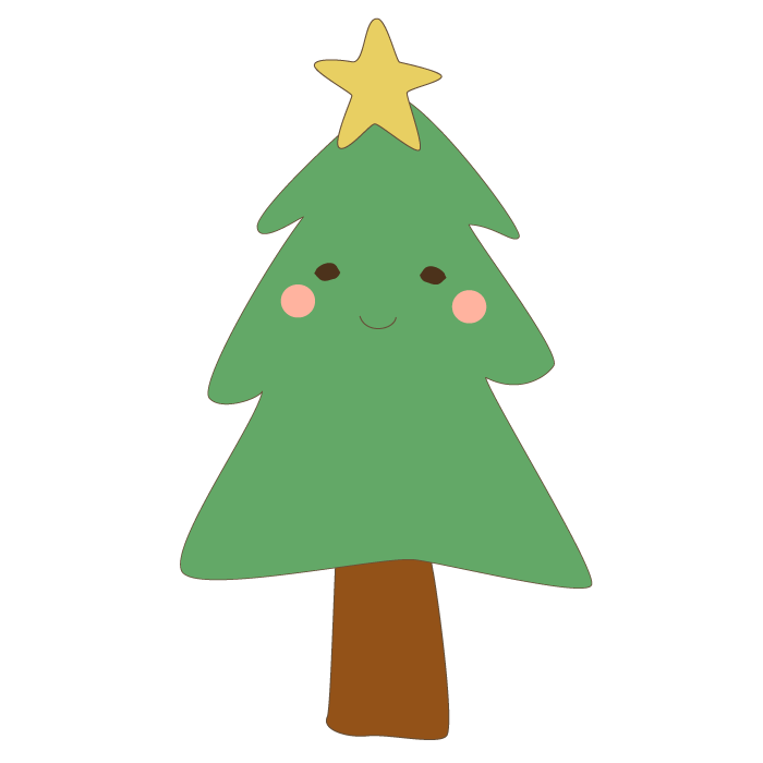 クリスマスツリーのかわいいイラスト 無料 イラストk