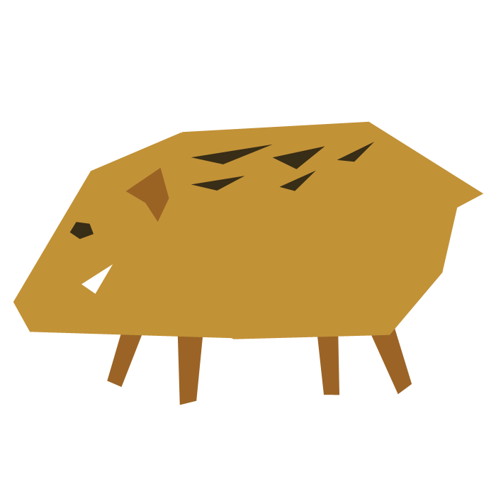 猪のデザインイラスト 無料 イラストk