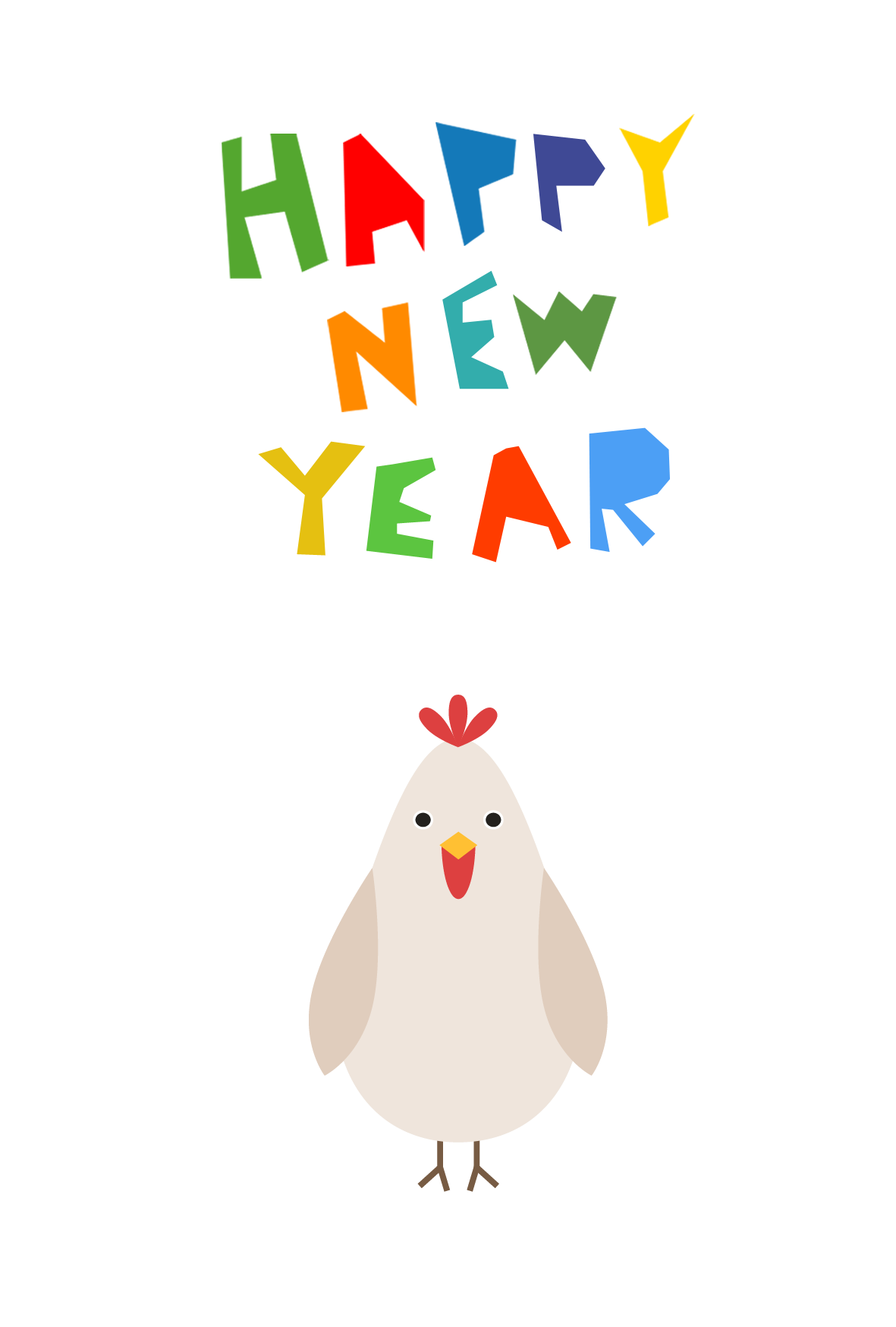 年賀状 17年 デザインテンプレート 鶏 無料 かわいいフリー素材 イラストk