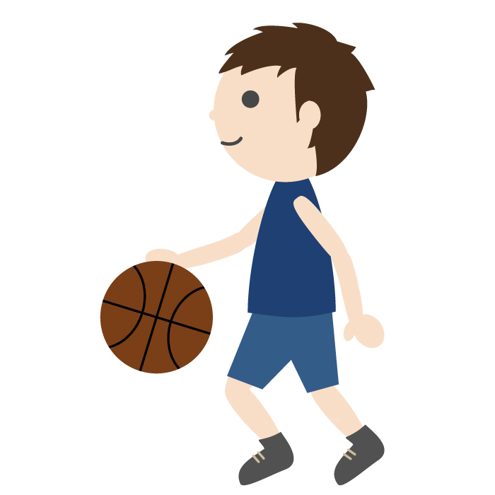 バスケットボール 男子 02のシンプルイラスト 無料 かわいいフリー素材 イラストk