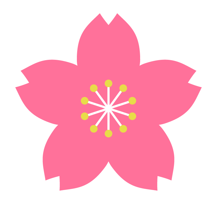 桜の花のシンプルイラスト 無料 かわいいフリー素材 イラストk