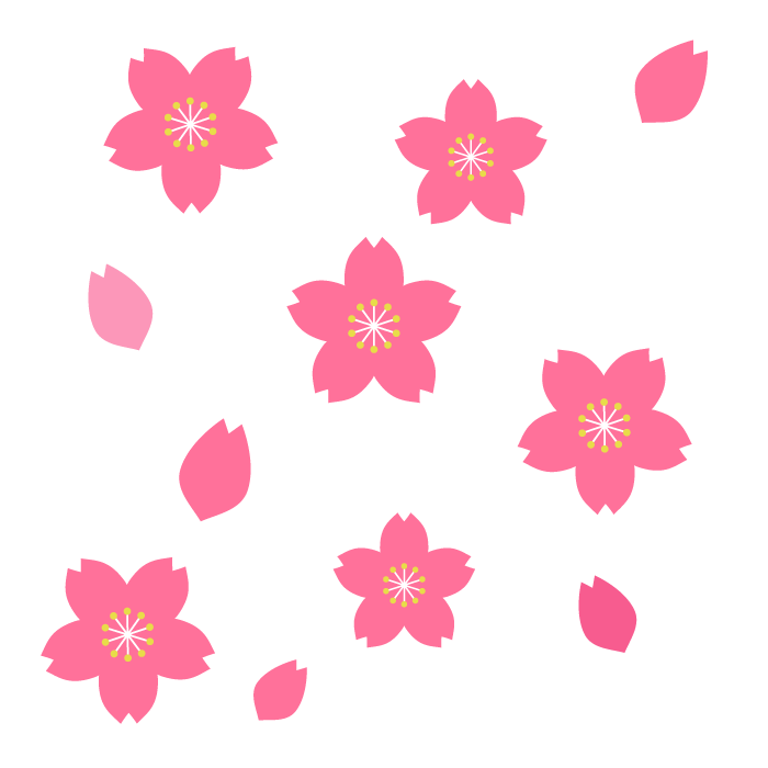 桜の花のシンプルイラスト02 無料 イラストk