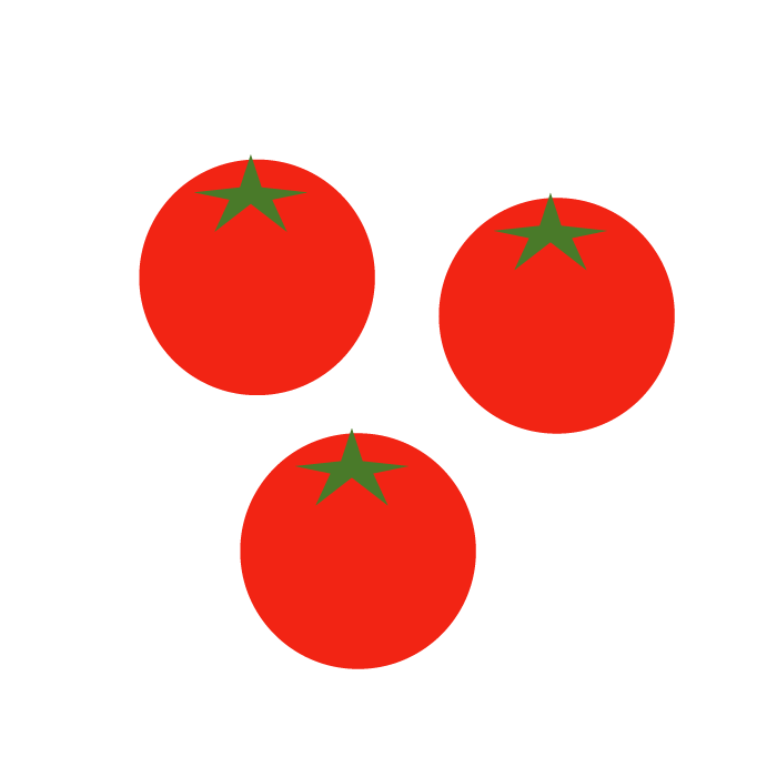 プチトマトのシンプルイラスト 無料 イラストk