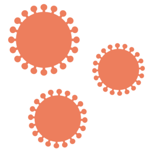 コロナウイルスのシンプルイラスト02