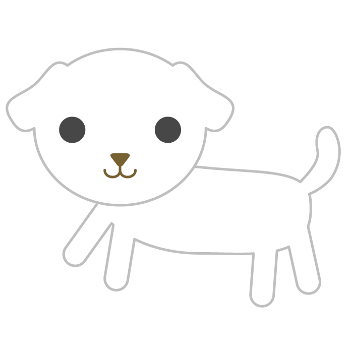 犬 白 のシンプルイラスト 無料 かわいいフリー素材 イラストk