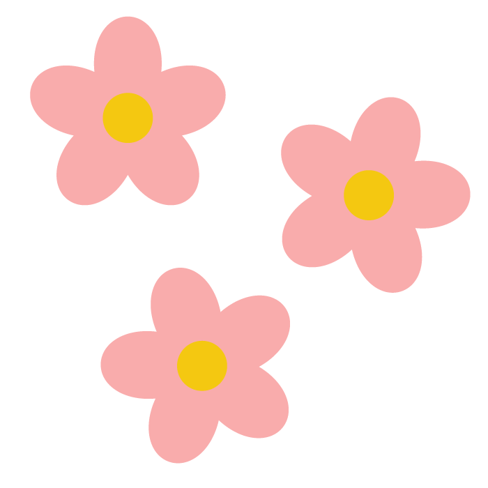 花 ピンク のシンプルイラスト02 無料 かわいいフリー素材 イラストk