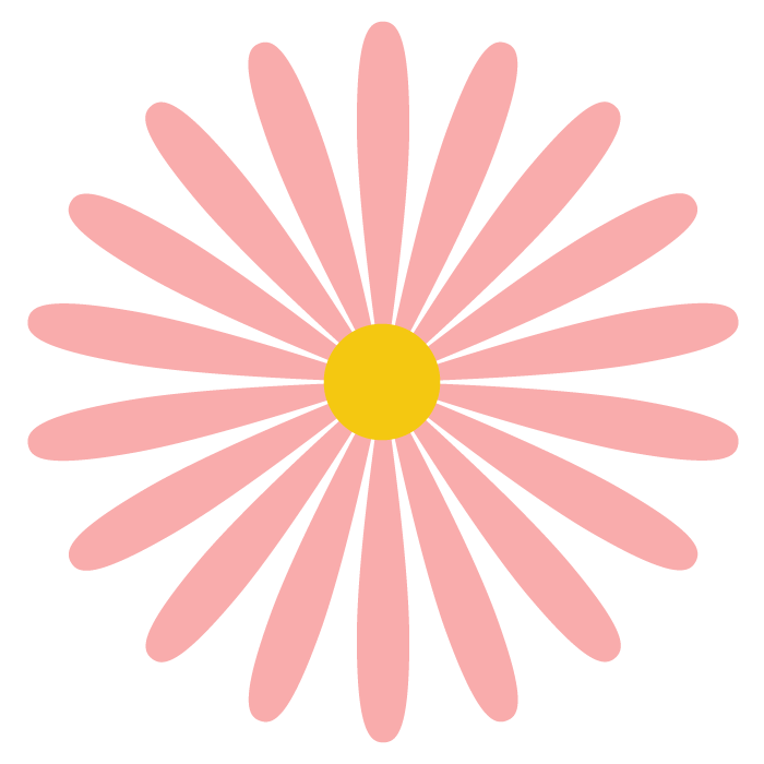 花 ピンク のシンプルイラスト03 無料 かわいいフリー素材 イラストk