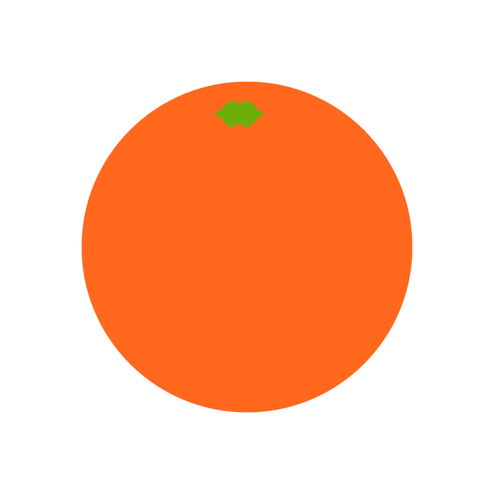オレンジのシンプルイラスト 無料 イラストk