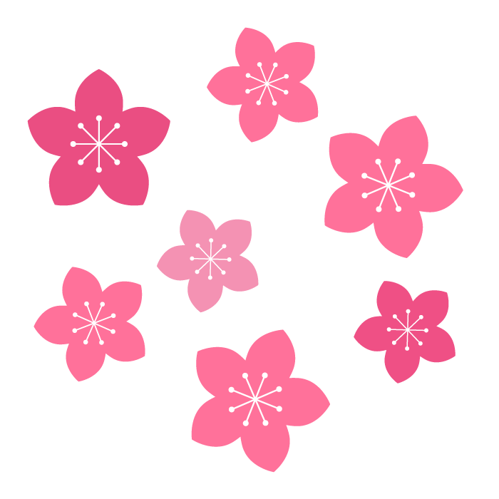 桃の花のシンプルイラスト02 無料 かわいいフリー素材 イラストk