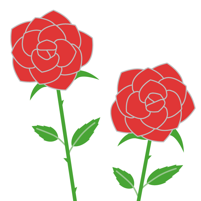 薔薇 かわいい イラスト 無料