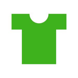 Tシャツ（緑）のシンプルイラスト