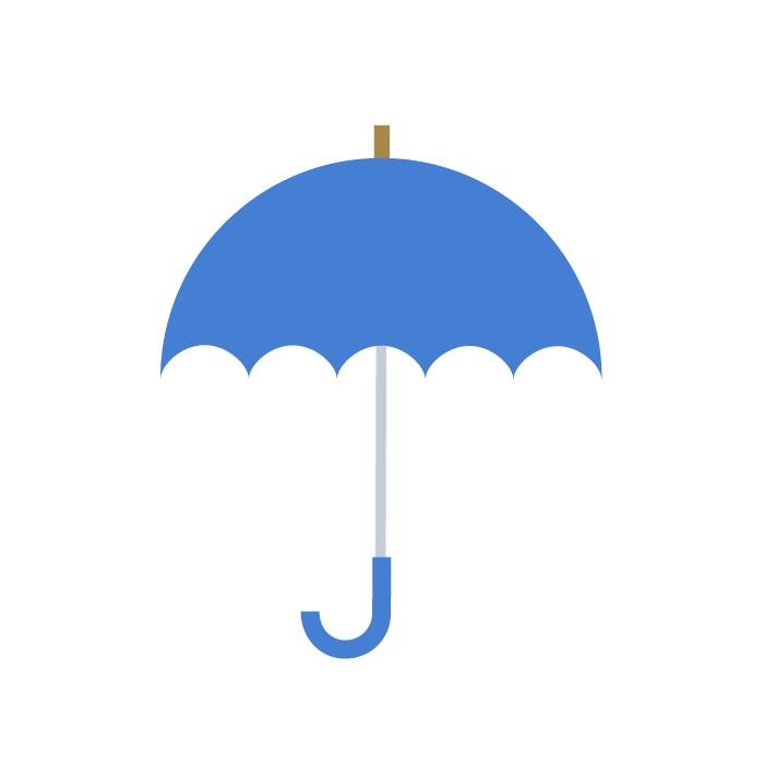 傘 青 のシンプルイラスト 無料 かわいいフリー素材 イラストk