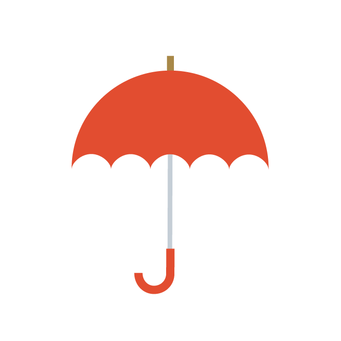 傘 赤 のシンプルイラスト 無料 イラストk