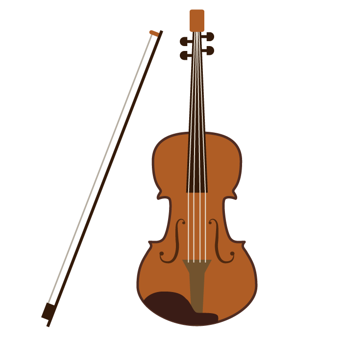 ヴァイオリンのシンプルイラスト 無料 イラストk